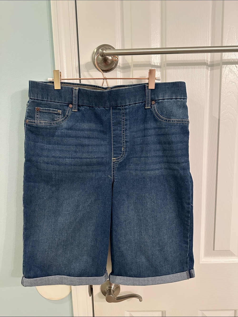 Kim Rogers Dark Blue Denim Jean Shorts